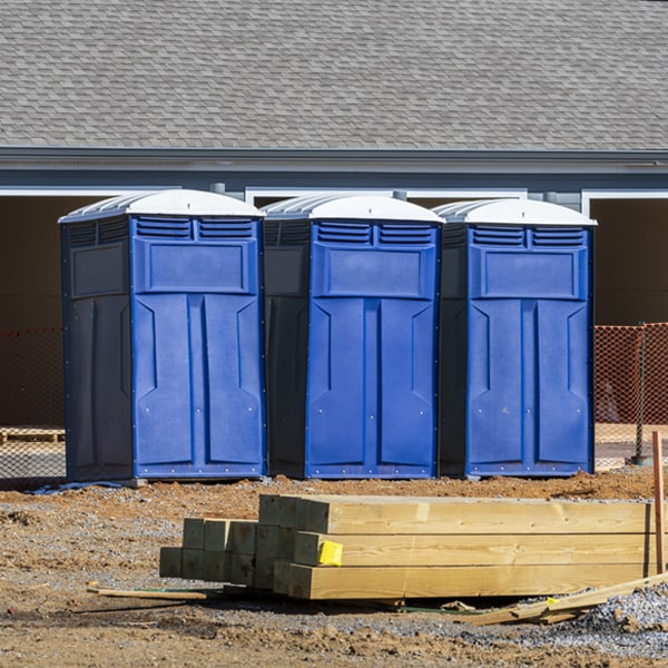 what is the maximum capacity for a single portable toilet in Kirkman IA